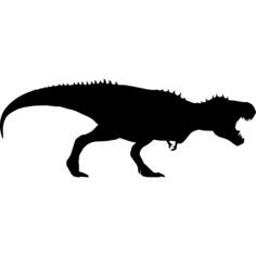 Tyrannosaurus rex dinosaur silhouette