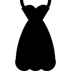 Sexy female dress black shape