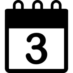 Calendar with day 3