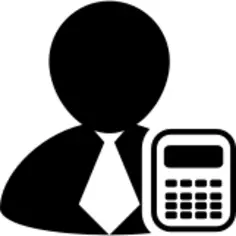 Businessman with a calculator