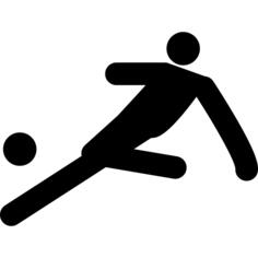 Football player kicking ball