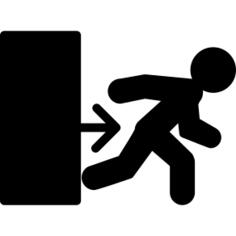 Exit door sign
