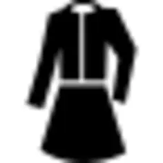 Dress with coat black set for women