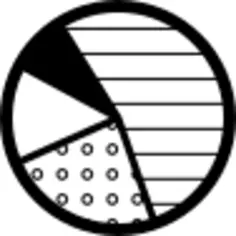 Pie graphic with four areas