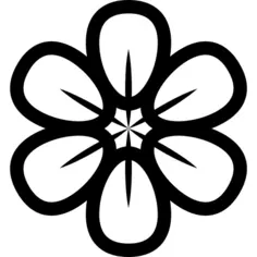 Flower with rounded petals