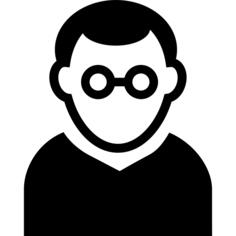 Nerd male profile avatar