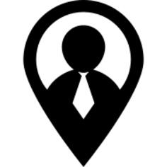 Placeholder locator with businessman image