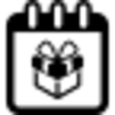 Birthday giftbox on reminder calendar page