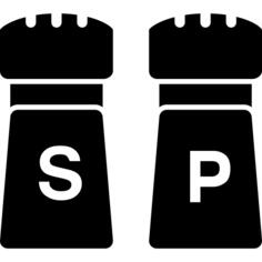 Salt and pepper containers for dining room