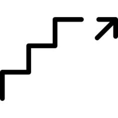 Go upstairs sign