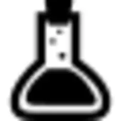 Chemistry flask with liquid