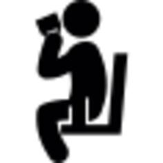 Person sitting and drinking