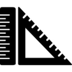 Ruler and square measuring tools