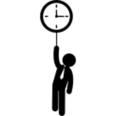 Businessman and wall clock