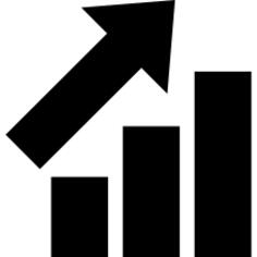 Bars graphic with ascendant arrow