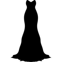 Long black gown