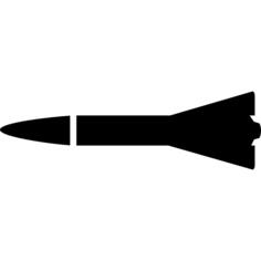 Missile weapon silhouette side view