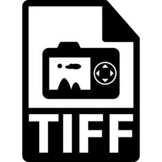 Tiff images file extension symbol for interface