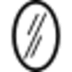 Oval vertical mirror