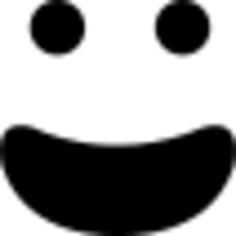 Happy smiling emoticon face with open mouth