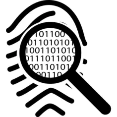 Viewing a fingerprint mark like binary code