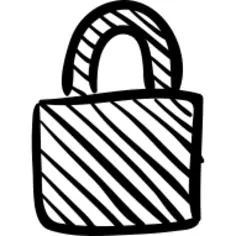 Locked padlock sketch