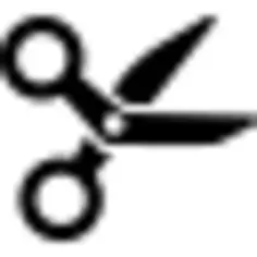 Opened medical scissors