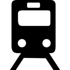 Train travelling on railroad