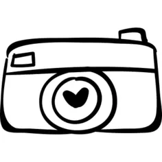 Photographic camera with heart