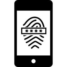 Fingerprint scanner with password on mobile phone