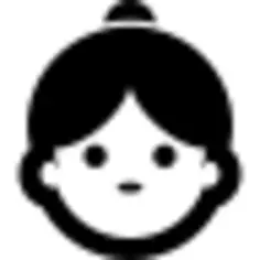 Woman with ponytail face