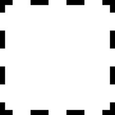 Selection symbol for interface of a square of broken line