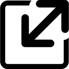 Resize arrow inside a square interface symbol