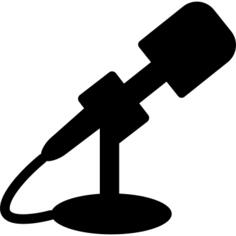 Microphone black side silhouette