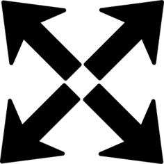 Arrows group interface symbol to expand