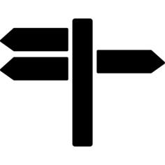 Signpost with three arrows