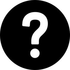 Question mark in dark circle