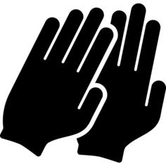 Wiping gloves black pair