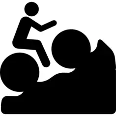 Mountain cycling cyclist silhouette