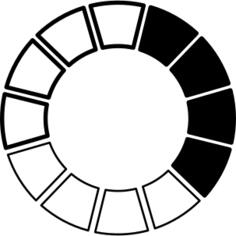 Color wheel black and white