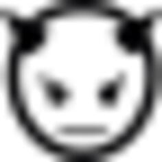 Devil head with horns