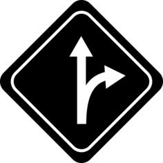 Deviation arrows signal of street