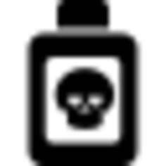 Poison bottle with a skull symbol