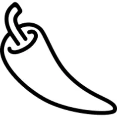 Hot pepper outline