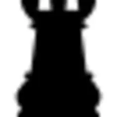 Tower black chess piece shape