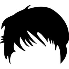 Short black hair shape