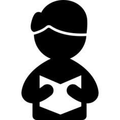 Boy reading a book