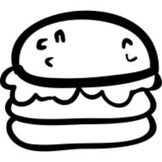 Hand drawn burger