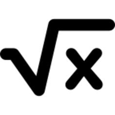 Square root of x mathematical signs