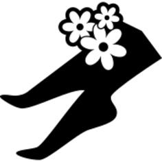 Flowers on human feet